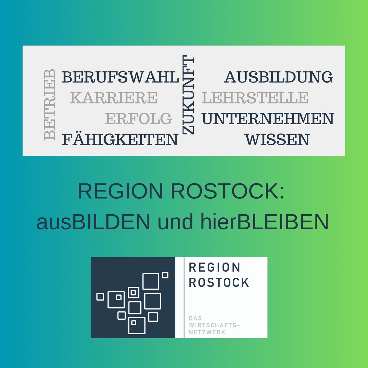 Logo Podcast "Region Rostock: AusBILDEN und hierBLEIBEN"